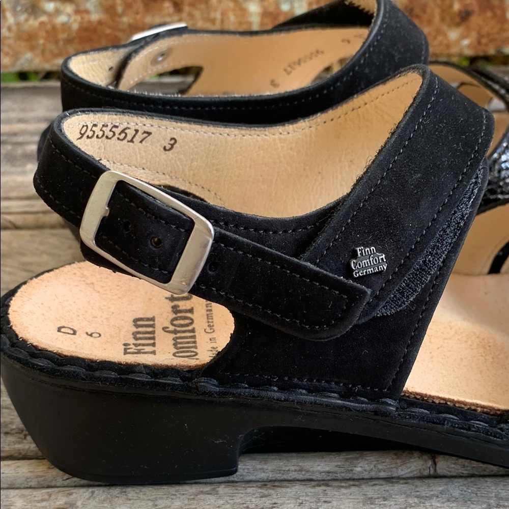 Finn Comfort Black Sandals Orthopedic Support - Picture 5 of 12